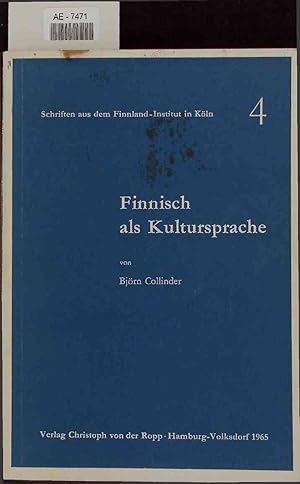 Bild des Verkufers fr Finnisch als Kultursprache. Nr. 4 zum Verkauf von Antiquariat Bookfarm