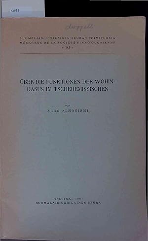 Imagen del vendedor de ber die Funktionen der Wohinkaus im Tscheremissischen. Nr. 142 a la venta por Antiquariat Bookfarm