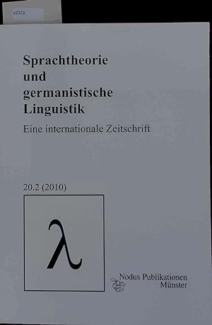 Seller image for Sprachtheorie und germanistische Linguistik. Eine internationale Zeitschrift for sale by Antiquariat Bookfarm