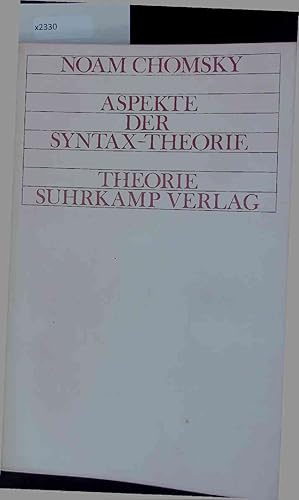 Bild des Verkufers fr Aspekte der Syntax-Theorie. zum Verkauf von Antiquariat Bookfarm