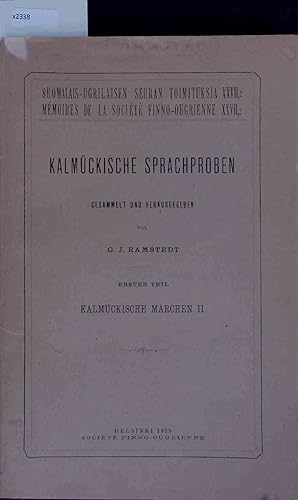 Imagen del vendedor de Kalmckische Sprachproben. Erster Teil a la venta por Antiquariat Bookfarm