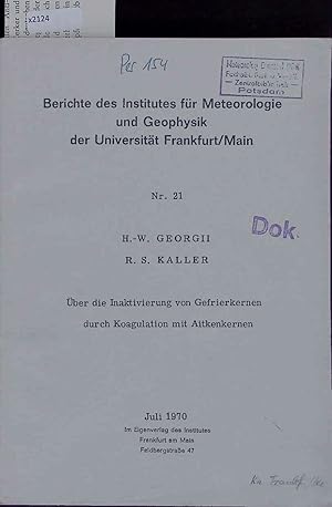 Immagine del venditore per Berichte des institutes fr Meteorologie und Geophysik der Universitt Frankfurt/Main. Nr. 21 venduto da Antiquariat Bookfarm