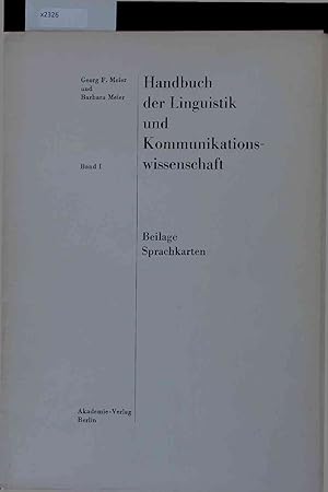 Bild des Verkufers fr Handbuch der Linguistik mid Kommunikations Wissenschaft. Band I zum Verkauf von Antiquariat Bookfarm