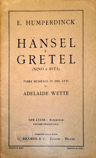 Bild des Verkufers fr [Libretto] Hnsel e Gretel (Nino e Rita). Fiaba musicale in tre atti zum Verkauf von Paul van Kuik Antiquarian Music