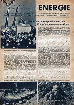 Bild des Verkufers fr Technische Zeitschrift fr Maschinenbau, Metallbearbeitung, Elektrotechnik, Krafterzeugung der Reichsbetriebsgemeinschaft 6, Eisen und Metall, in der Deutschen Arbeitsfront. Hauptschriftleiter : Oberingenieur Walter Lehmann. 22. Jahrgang, Dezember, Heft 11/12. Mit vielen Abbildungen, Illustrationen und Skizzen, meist im Text. Ohne den Umschlag und die Werbung. zum Verkauf von Antiquariat Heinz Tessin