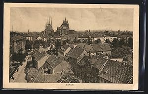 Bild des Verkufers fr Ansichtskarte Erfurt, Blick ber Ziegeldcher auf den Dom zum Verkauf von Bartko-Reher