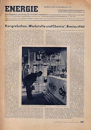 Bild des Verkufers fr Technische Zeitschrift fr Maschinenbau, Metallbearbeitung, Elektrotechnik, Krafterzeugung der Reichsbetriebsgemeinschaft 6, Eisen und Metall, in der Deutschen Arbeitsfront. Hauptschriftleiter : Oberingenieur Walter Lehmann. 19. Jahrgang, August, Heft 8. Mit sehr vielen Abbildungen, Illustrationen und Skizzen, meist im Text. Ohne den Umschlag und die Werbung. zum Verkauf von Antiquariat Heinz Tessin