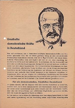 Flugblätter und Handzettel - Ernsthafte demokratische Kräfte in Deutschland. Für ein demokratisch...