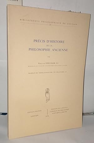 Imagen del vendedor de Prcis d'histoire de la philosophie ancienne a la venta por Librairie Albert-Etienne