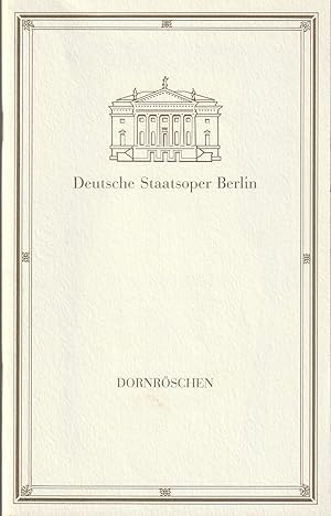 Imagen del vendedor de Programmheft Pjotr Iljitsch Tschaikowski DORNRSCHEN ca. 1992 a la venta por Programmhefte24 Schauspiel und Musiktheater der letzten 150 Jahre