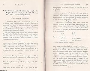 Imagen del vendedor de A new System of Logical Notation. This is an original article from the Memoirs of the Literary and Philosophical Society of Manchester, 1889. a la venta por Cosmo Books