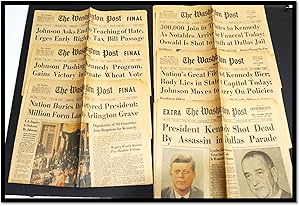 J. F. Kennedy Assassination. Six Section 1 Copies of The Washington Post. November 22, 24, 25; 26...