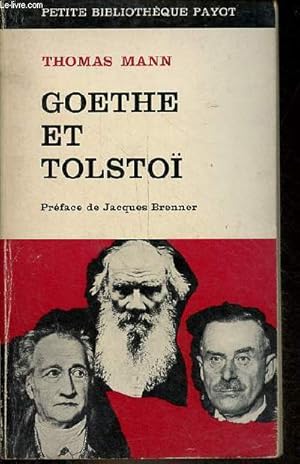 Imagen del vendedor de Goethe et Tolsto - Collection petite bibliothque payot, science de l'homme n107. a la venta por Le-Livre