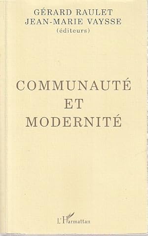 Immagine del venditore per Communaut et modernit, venduto da L'Odeur du Book