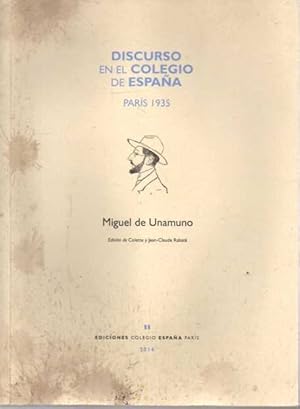 Imagen del vendedor de DISCURSO EN EL COLEGIO DE ESPAA. PARIS 1935. a la venta por Books Never Die