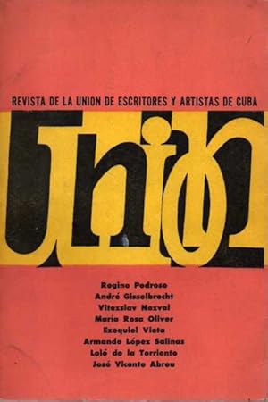 REVISTA DE LA UNION DE ESCRITORES Y ARTISTAS DE CUBA. NUM. 4. AÑO IV.