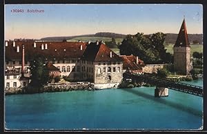 Ansichtskarte Solothurn, Ansicht mit Brücke
