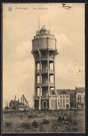 Ansichtskarte Zeebrugge, Wasserturm, Chateau d`eau