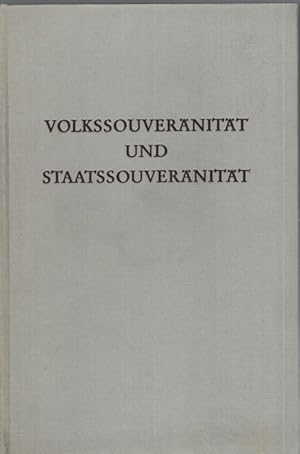 Immagine del venditore per Volkssouvernitt und Staatssouvernitt. venduto da Fundus-Online GbR Borkert Schwarz Zerfa