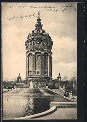 Ansichtskarte Mannheim, Treppenaufgang zum Wasserturm