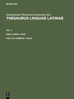 Seller image for Thesaurus Linguae Latinae : Pubertas-pulso -Language: Latin for sale by GreatBookPricesUK