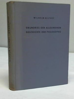 Bild des Verkufers fr Grundriss der allgemeinen Geschichte der Philosophie zum Verkauf von Celler Versandantiquariat