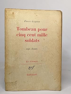 Imagen del vendedor de Tombeau pour cinq cent mille soldats a la venta por crealivres