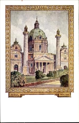 Künstler Ansichtskarte / Postkarte Wien 4 Wieden, 10. Deutsches Sängerbundfest 1928, Karlskirche