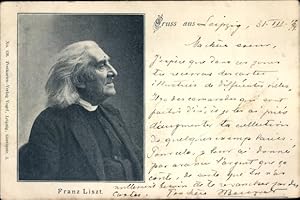 Bild des Verkufers fr Ansichtskarte / Postkarte Komponist Franz Liszt, Portrait zum Verkauf von akpool GmbH