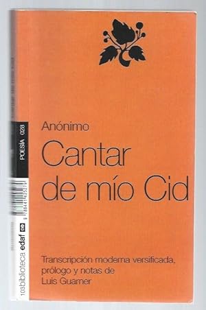 Bild des Verkufers fr CANTAR DE MIO CID zum Verkauf von Desvn del Libro / Desvan del Libro, SL