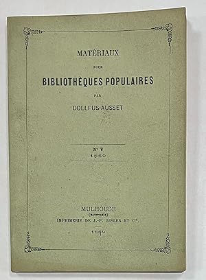 Matériaux pour Bibliothèques populaires N° V 1869