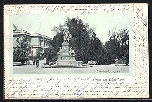 Bild des Verkufers fr Ansichtskarte Dsseldorf, Cornelius-Denkmal zum Verkauf von Bartko-Reher