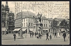 Imagen del vendedor de Ansichtskarte Dsseldorf, Allestrasse mit Kaiser-Wilhelm-Denkmal, jetzt Heinrich-Heine-Str. a la venta por Bartko-Reher