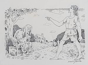 Immagine del venditore per Original pen-and-ink illustration for "The Star-Child" from "The Fairy Stories of Oscar Wilde". venduto da Henry Sotheran Ltd