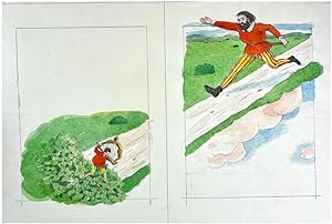 Seller image for Original pen, ink, and watercolour illustrations for "Jack and the Beanstalk". for sale by Henry Sotheran Ltd