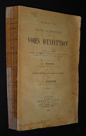 Seller image for Procdure civile. Trait lmentaire des voies d'excution for sale by Abraxas-libris