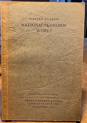 Seller image for Nationalkonomie wozu? for sale by Antiquariat Thomas Nonnenmacher