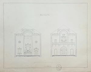 "Querschnitt" - Kirche church / Zeichnung drawing / Architektur architecture