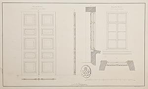 (Entwurf für Tür und Fenster) - Zeichnung drawing / Architektur architecture