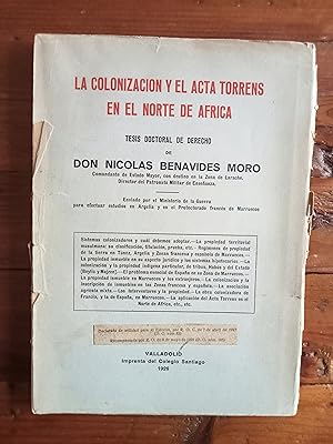 LA COLONIZACIÓN Y EL ACTA TORRENS EN EL NORTE DE AFRICA.