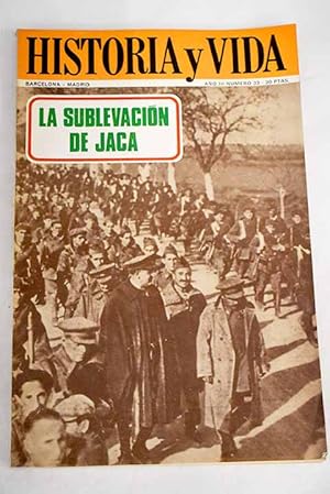 Imagen del vendedor de Historia y Vida, n 33 DICIEMBRE 1970:: La sublevacin de Jaca: Un da que conmovi a un rgimen; La sabrosa, polmica y navidea historia del pavo; Besugada teneredes si la pasis en Madrid; El naufragio de La Medusa; La Torre de Londres; La emperatriz Eugenia cuenta su vida; El pueblo de la tierra, o los pastores de Beln; Testigo directo: La educacin de Mara Antonieta; Cuando vino Bu Hamara; El clera, azote de la Humanidad a la venta por Alcan Libros