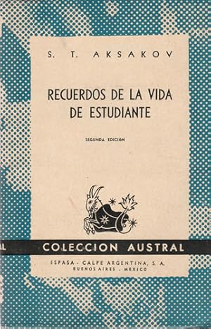 Seller image for Recuerdos de la vida de estudiante for sale by Librera Cajn Desastre