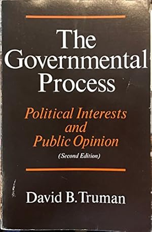 Imagen del vendedor de The Governmental Process: Political Interests and Public Opinion a la venta por WeBuyBooks