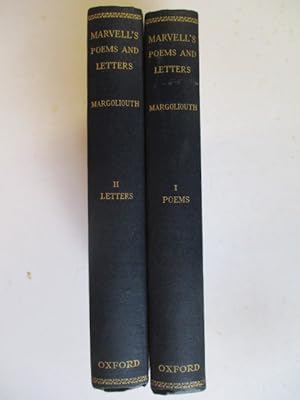 Imagen del vendedor de The Poems and Letters of Andrew Marvell: Volume 1: Poems; Volume 2: Letters a la venta por GREENSLEEVES BOOKS