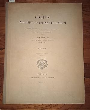 Corpus inscriptionum semiticarum ab academia inscriptionum et litterarum humaniorum canditum atqu...