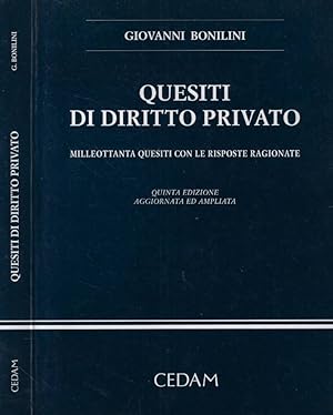 Bild des Verkufers fr Quesiti di diritto privato Milleottanta quesiti con le risposte ragionate zum Verkauf von Biblioteca di Babele