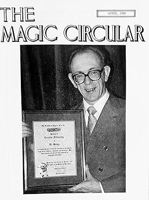 Bild des Verkufers fr The Magic Circular April, 1980 (Ali Bongo on cover) / Peter Warlock "'The Stage' has it's Centenary!" / S H Sharpe "Through Magic-Coloured Spectacles" / Jack F Sellinger "The Card Magic of Major Davis - Prediction Match" / Jack Fittings "'Sans Teeth, Sans Eyes, Sans Taste, Sans Everything!" / Henrique "Mutterings" / This Is Your Life - Donald Crombie zum Verkauf von Shore Books