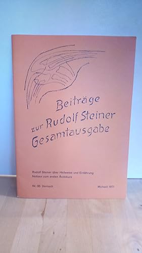 Seller image for Beitrge zur Rudolf Steiner Gesamtausgabe, Heft 35, Dornach, Michaeli 1971. RUDOLF STEINER BER HEILWEISE UND ERNHRUNG. Notizen zum ersten rztekurs. for sale by Antiquariat frANTHROPOSOPHIE Ruth Jger