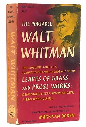 Imagen del vendedor de The Portable Walt Whitman a la venta por Black Falcon Books