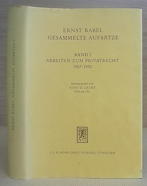 Gesammelte Aufsätze - Band [ volume ] I : Arbeiten Zum Privatrecht 1907 - 1930